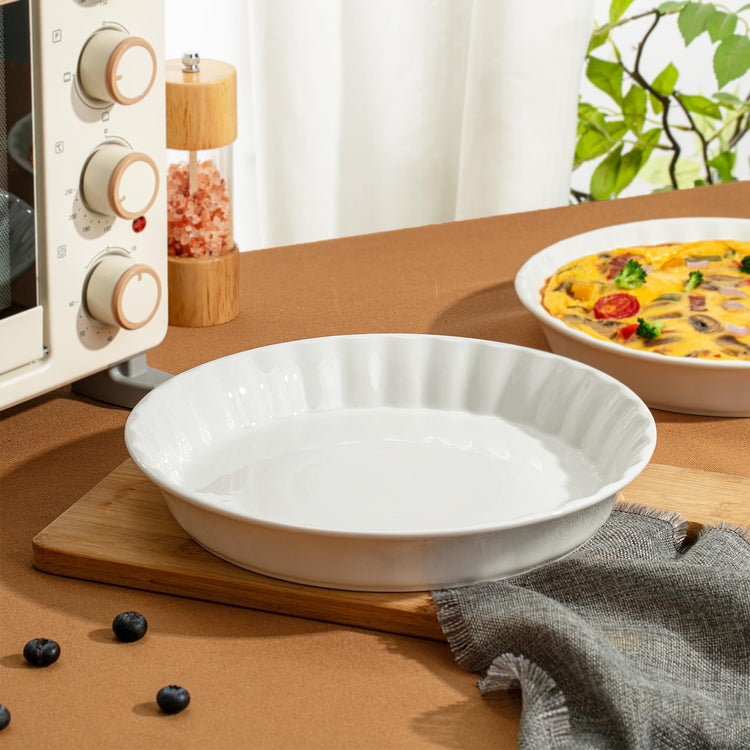 BTaT Ceramic Pie Pan for Baking (4 Count)