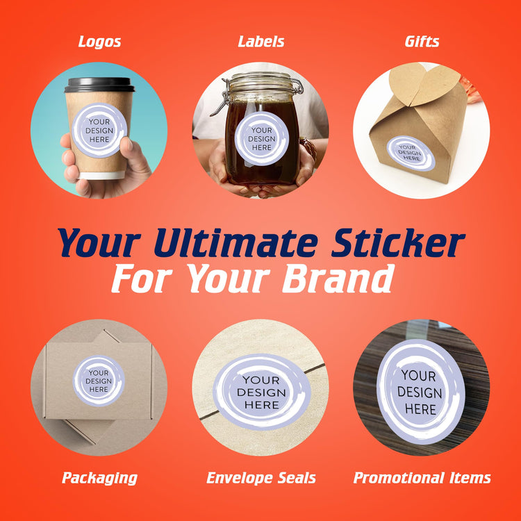 100 Custom Vinyl Stickers (100 Count)