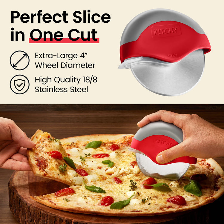 Pizza Cutter Wheel with Protective Blade Cover