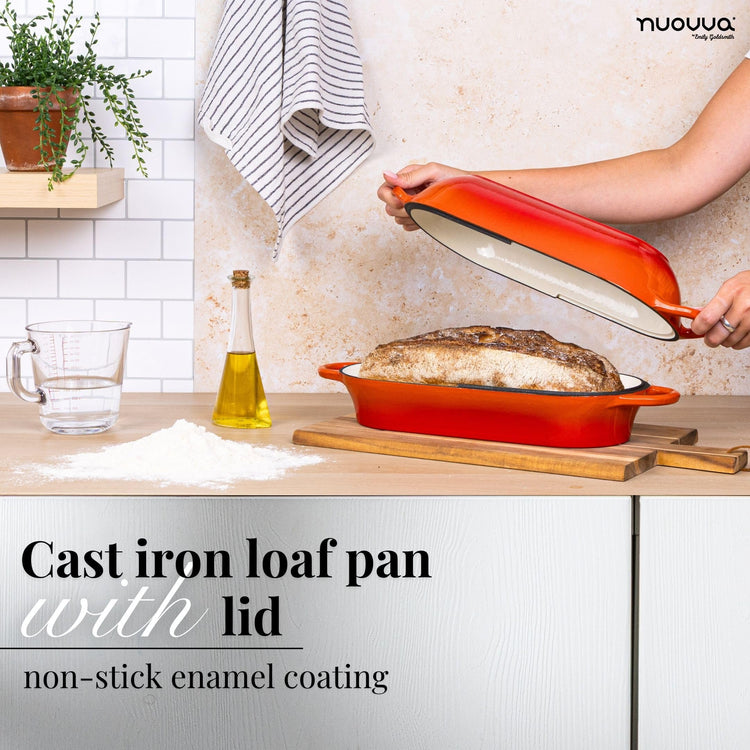 Enamelled Cast Iron Bread Loaf Pot