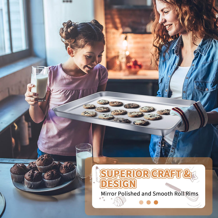 Stainless Steel Baking Sheet Pan Set of 2