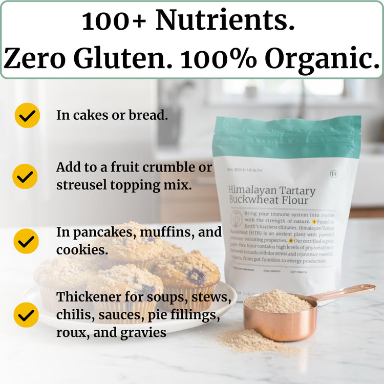 Organic Himalayan Tartary Buckwheat Flour (32 Ounce)