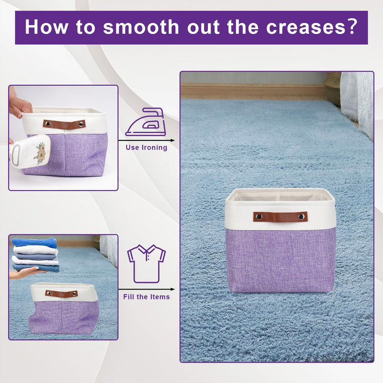 Storage Bins Large Fabric Storage Baskets for Shelves 3 Pack (3 Count)