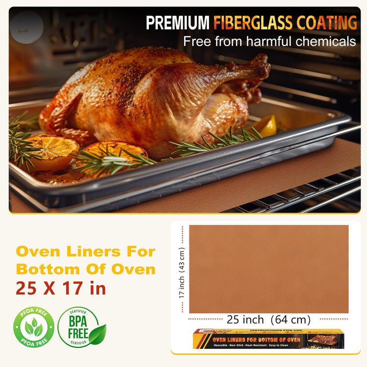 2 Pack Oven Liners for Bottom of Oven