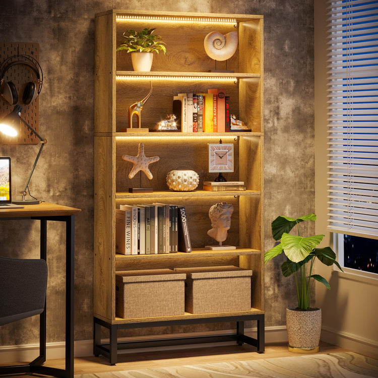 Tall Bookcase and Bookshelf (5 Count)
