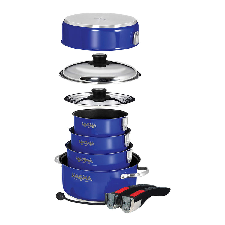 A10-366-CB-2-IND 10 Pc Stainless Steel NonStick Nesting Cookware Set