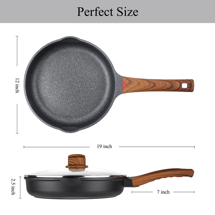 11 Inch Black Nonstick Frying Pan Skillet