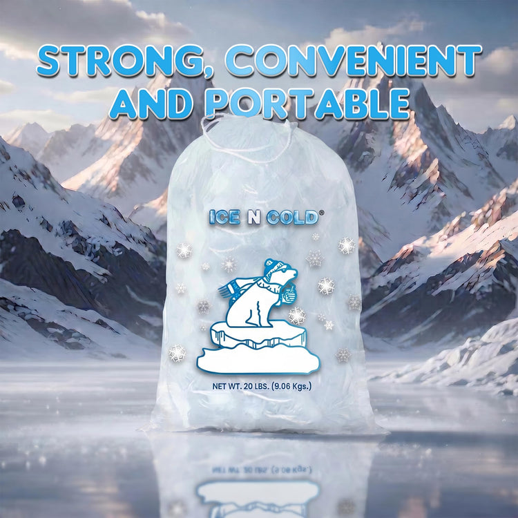 20lb (250 ct) Ice Bags with Cotton String 50 Micron Commercial & Food Grade LDPE, BPA-Free, Freezer Safe Plastic, 15" x 22" Bolsas Hielo, Bolsas Para Hielo, Ice Cube Machine Storage Bag (250 Count)