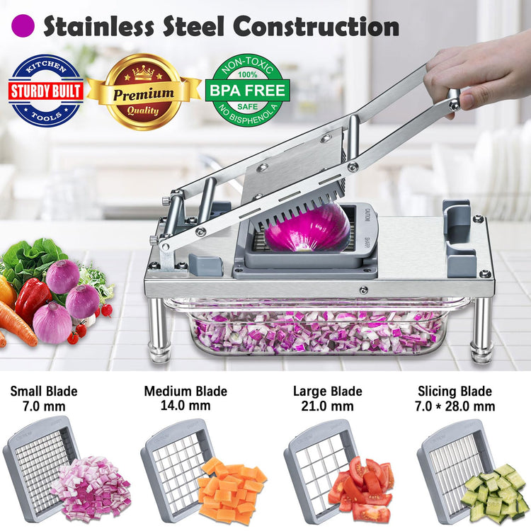 Vegetable Chopper Veggie Cutter Onion Food Potato Tomato Dicer With Blade (10 Count)