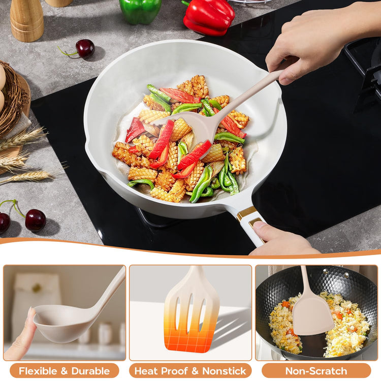 Silicone Cooking Utensils Set of 10 (10 Count)