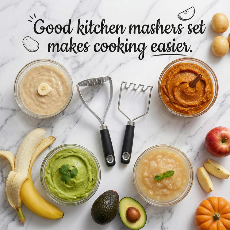 18 0 Stainless Steel Potato Mashers (2 Count)