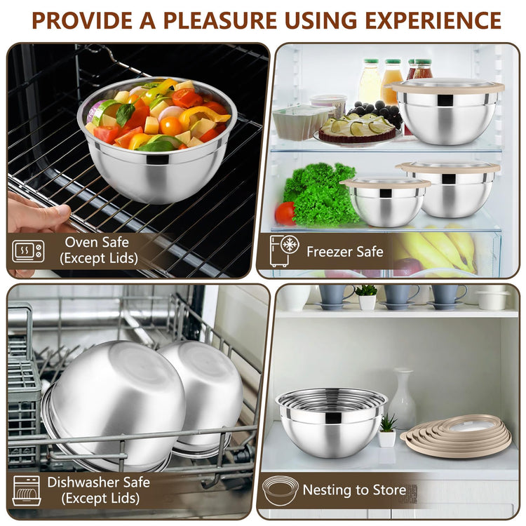 Mixing Bowl with Lid Set of 7