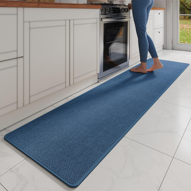 Extra Long Kitchen Runner Rugs Kitchen Mat Non Slip Blue 17"x95"