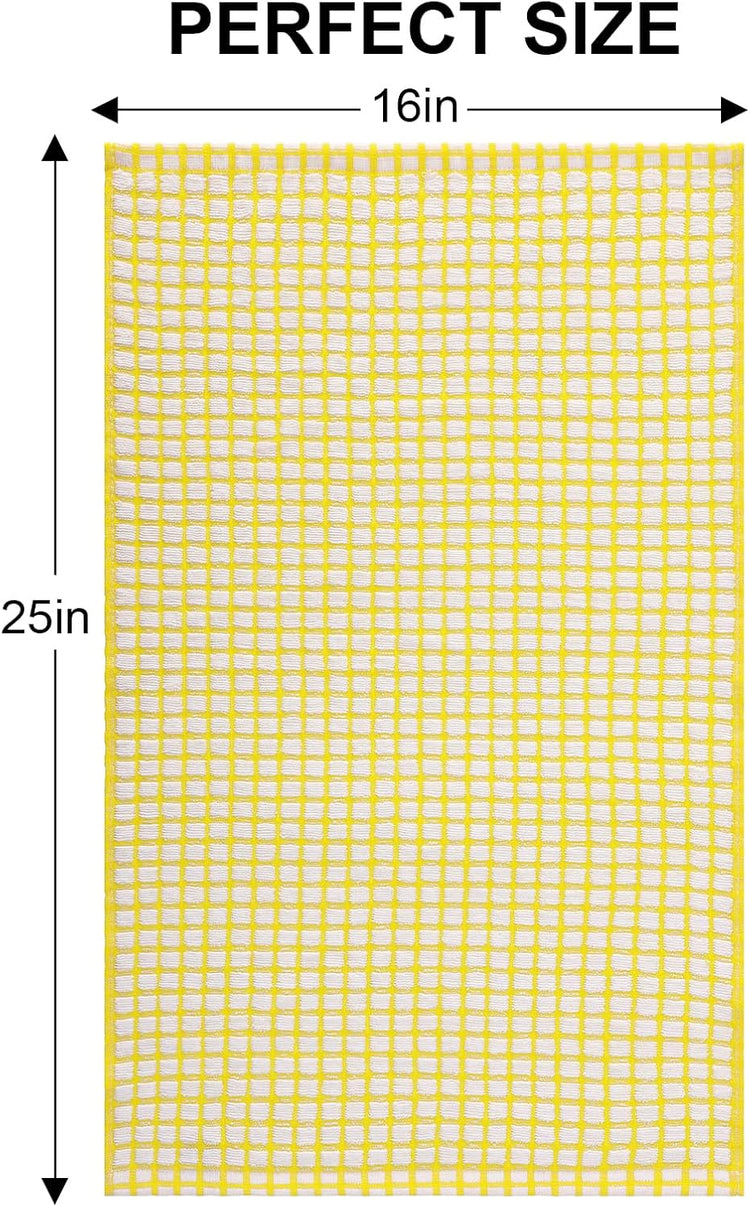 Kitinjoy Cotton 6 Pack Terry Kitchen Towels, 16 x 25 Inches Super Soft and Absorbent Dish Towels, Quick Drying Hand Towels for Kitchen Drying, Yellow - Nestoria
