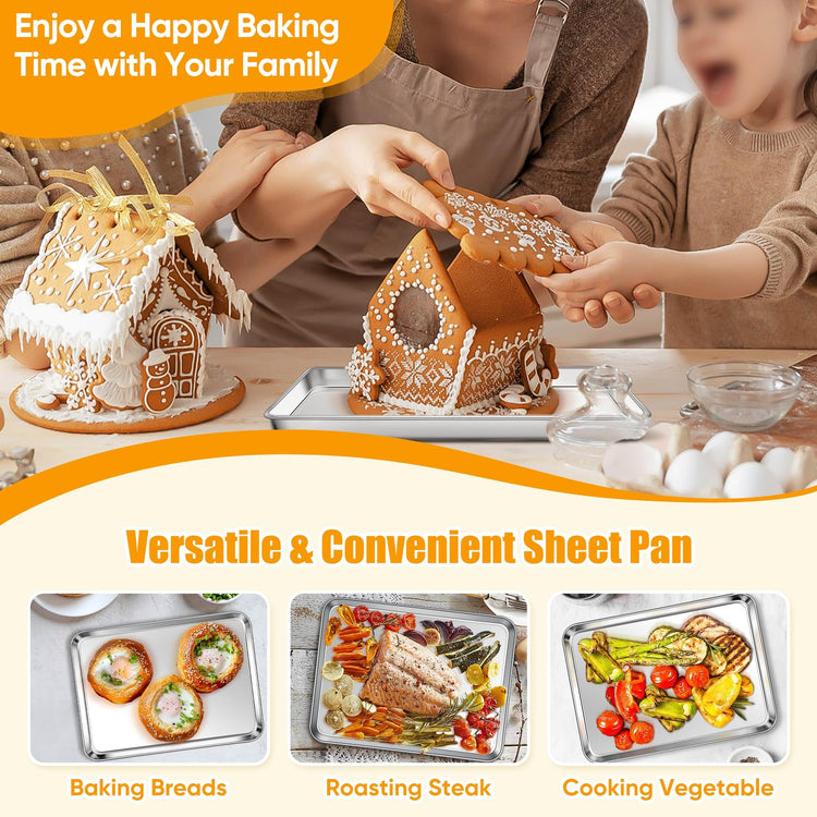 1 Pack Mini Stainless Steel Baking Sheet