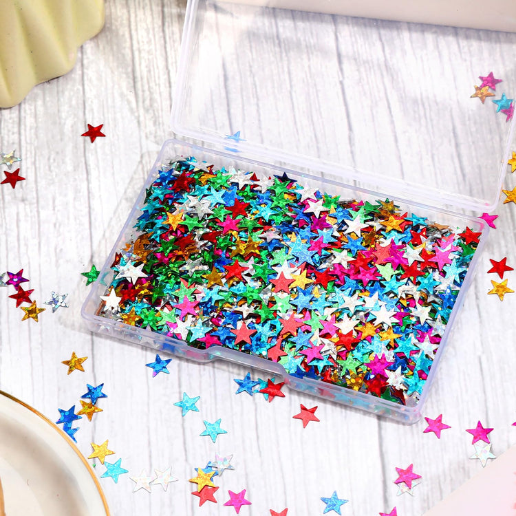 Rainbow Star Confetti Glitter Star Confetti Party Supplies