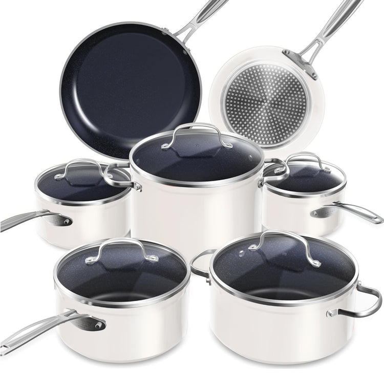 Healthy Duralon Blue Ceramic Nonstick Cookware Set