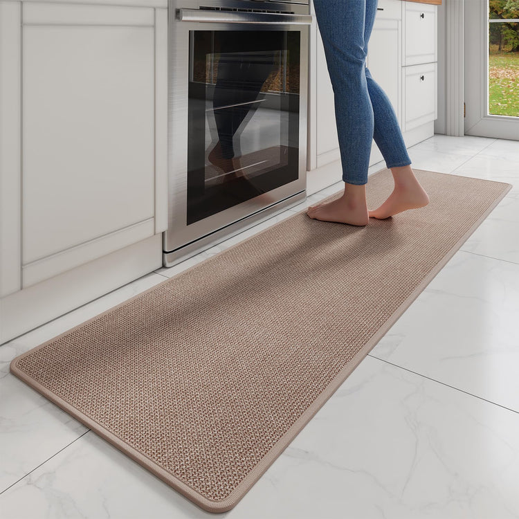 Long Kitchen Runner Rugs Kitchen Mat Non Slip Washable Brown 17"x71"