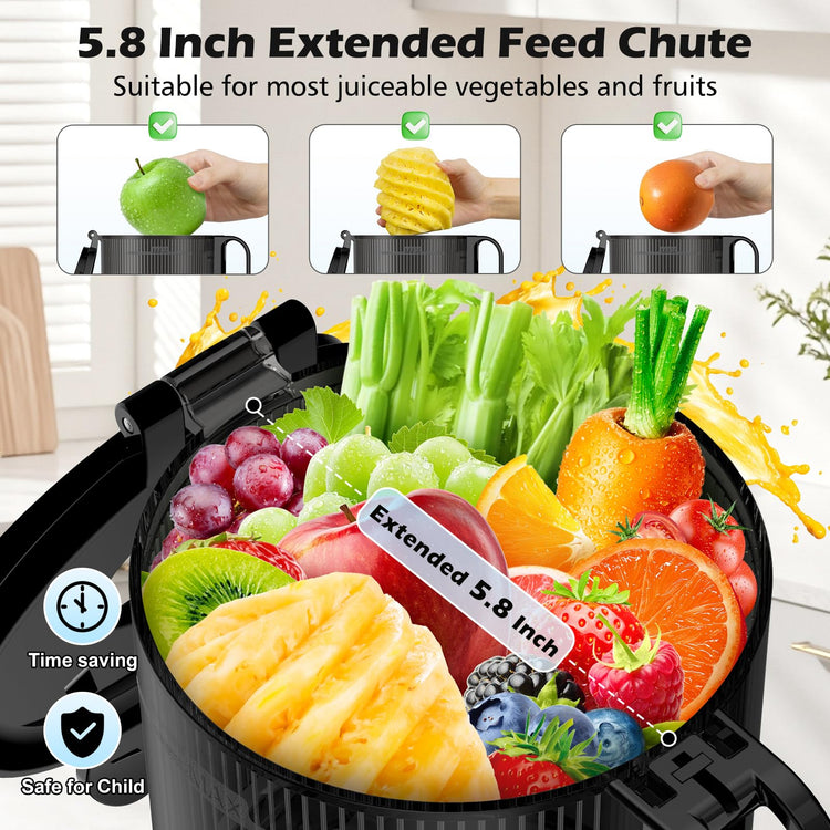 Juicer Machines with 5.8" Large Chute