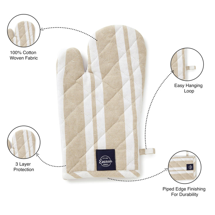 Oven Mitts Heat Resistant Kitchen Gloves (2 count)