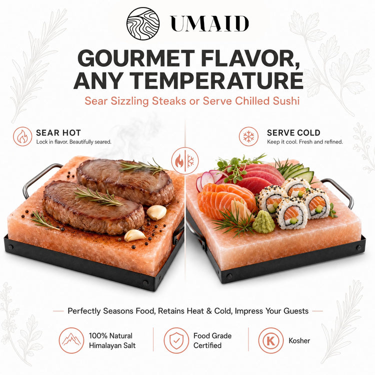 Himalayan Salt Block Cooking Plate 8x8x1.5 (128 Ounce)