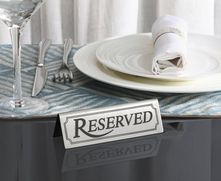 Stainless Steel Table Tent Sign (6 Count)