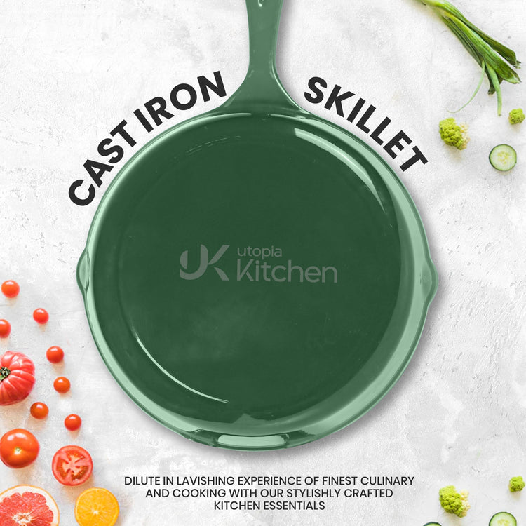 Cast Iron Skillet Set 3 Piece 6 8 10 Inch PFAS (3 Count)