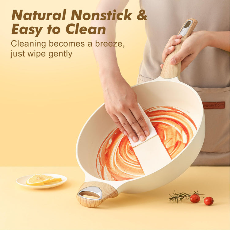 Ceramic Nonstick Frying Pan Skillet with Lid