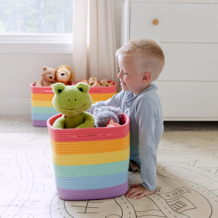 Storage Cubes 11 Inch Cotton Rope Woven Baskets for Organizing (3 Count)