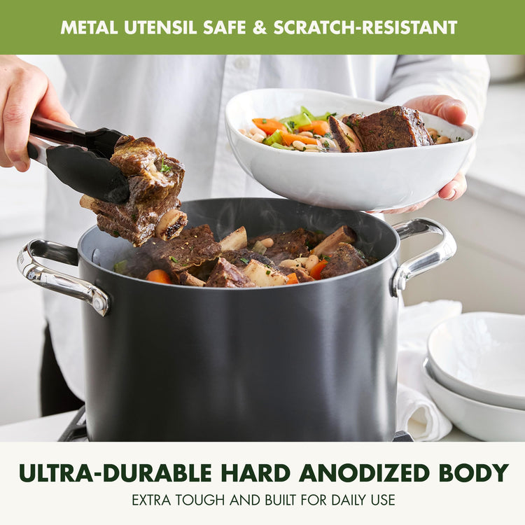 Valencia Pro 8QT Ceramic Nonstick Stock Pot