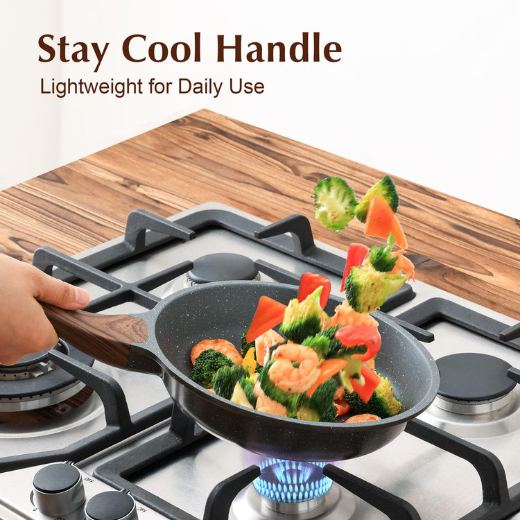 Nonstick Frying Pan Skillet with Lid