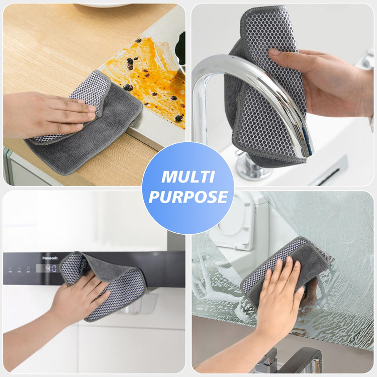 Dish Cloths for Washing Dishes with Scrub Side (9 Count)