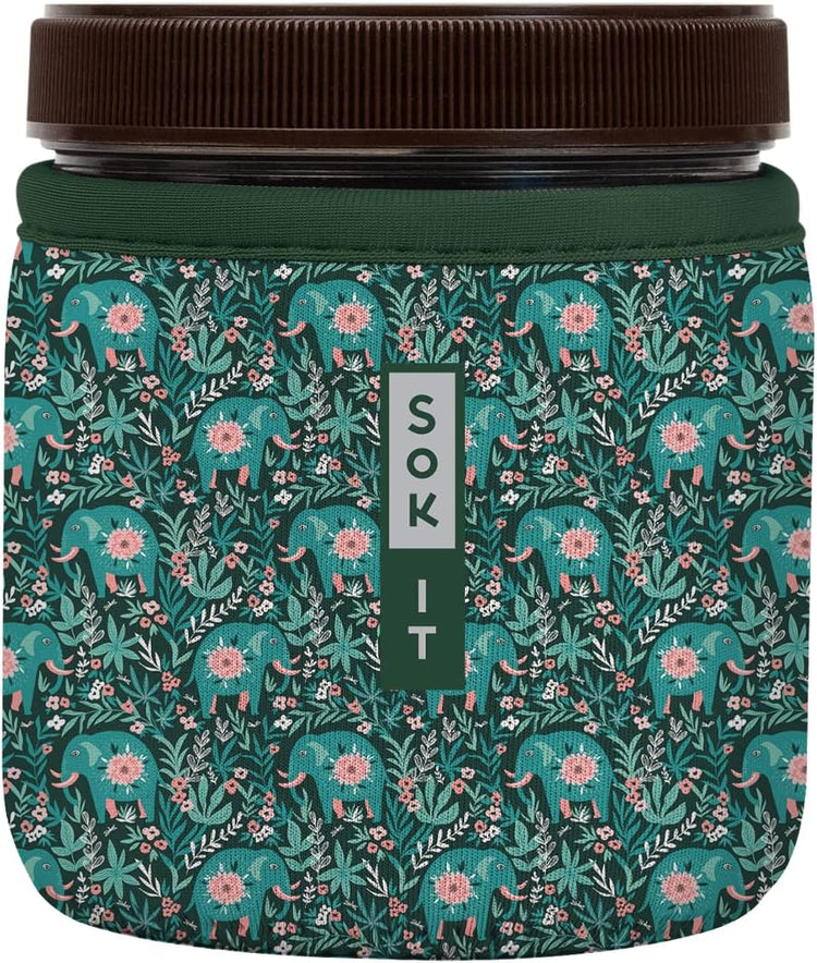 Sok It IceCreamSok Insulated Neoprene Cover (Baby Elephant Walk, Straight Ice Cream Pints)