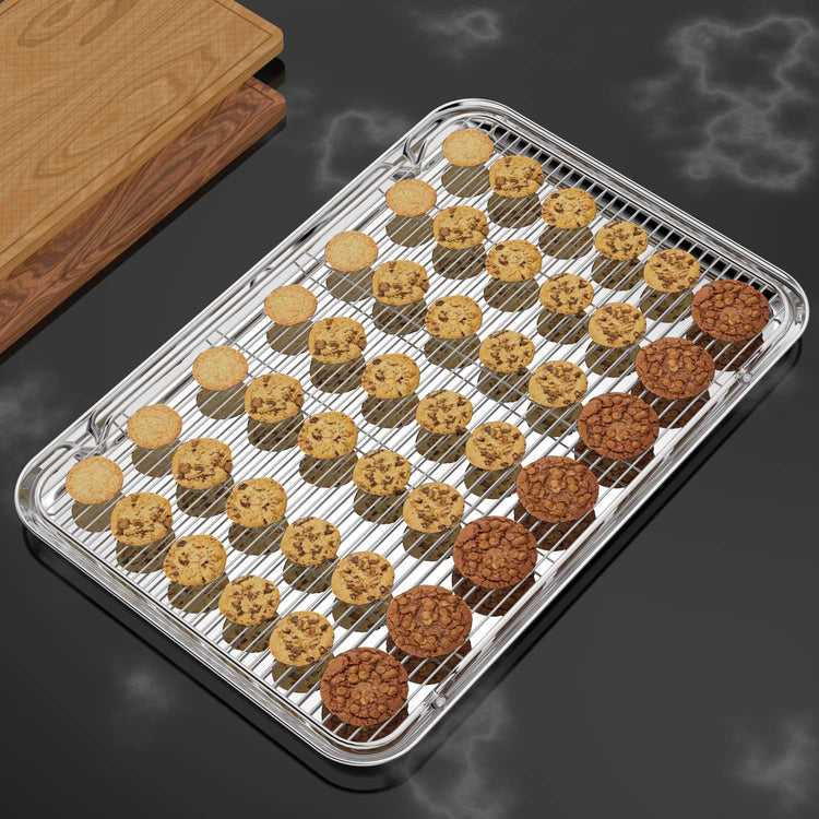 Large Set Baking Sheet and Cooling Rack Set