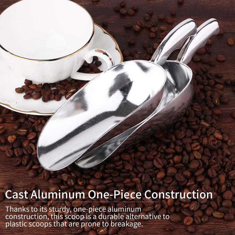 12 Oz Cast Aluminum Bar Ice Scoop Suitable for wedding (2 Count)