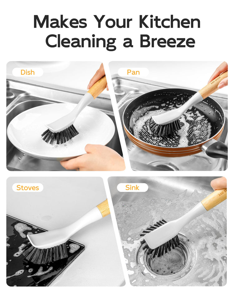 Dish Brush with Handle (2 Count)