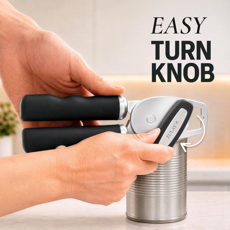 Heavy Duty Stainless Steel Can Opener Manual with Bottle Opener
