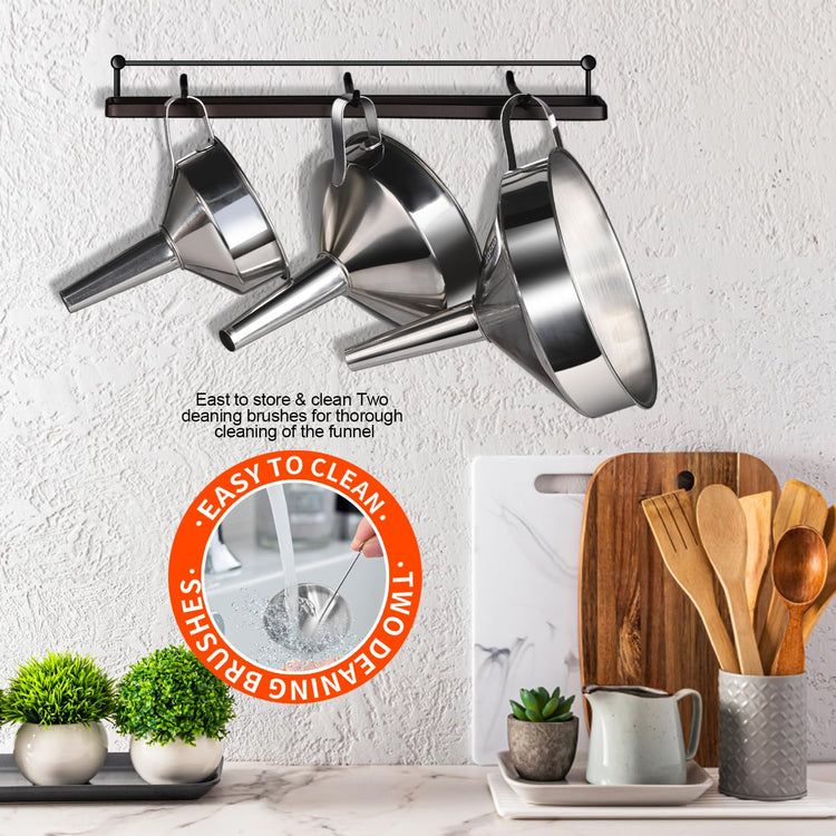 Stainless Steel Funnel (8 Count)