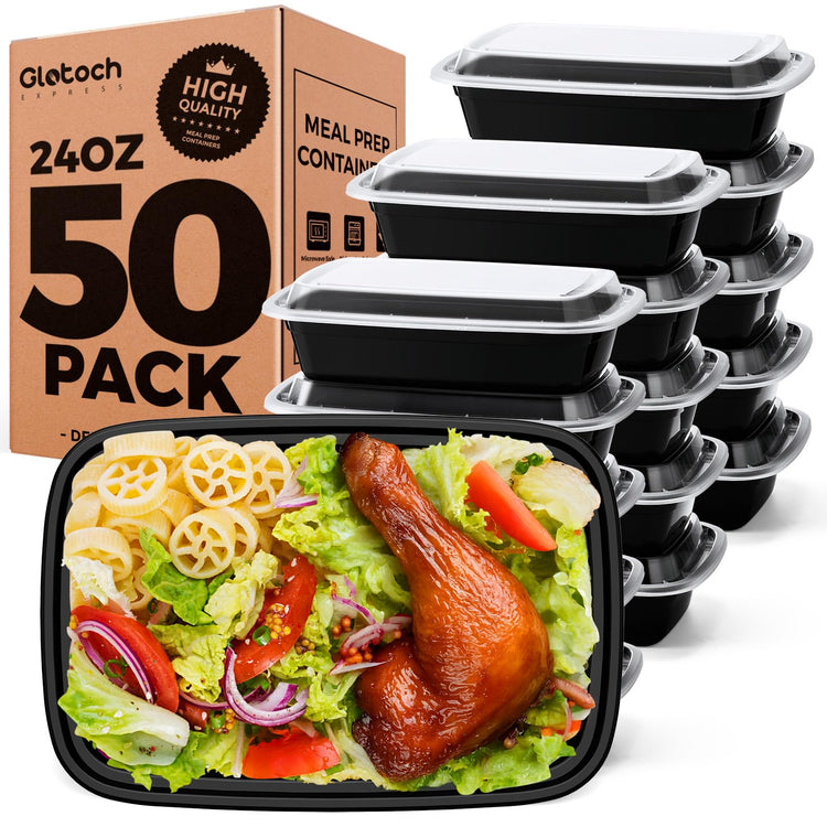 Glotoch Meal Prep Containers with Lids (50 Count)