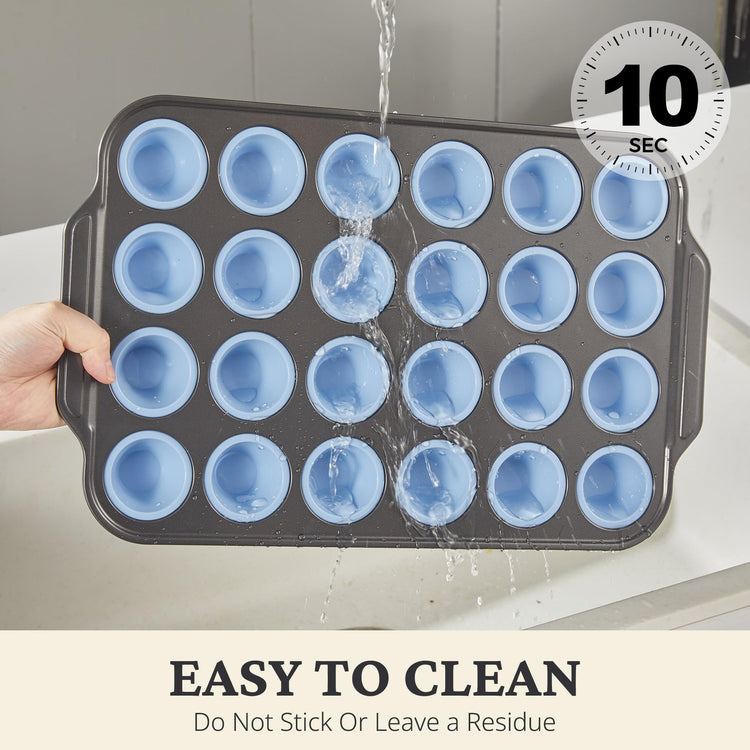 Silicone Mini Muffin Pan with Metal Frame