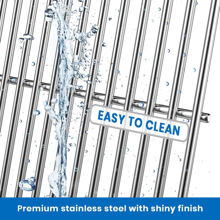 Stanbroil Stainless Steel Cooking Grate for Weber Genesis II and Genesis II LX 300 Series Gas Grills - Grill Grid Grate for Weber Genesis 2022 - Replacement Parts for Weber 66095 - Set of 2