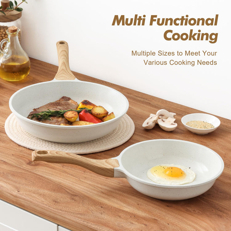 Ceramic Nonstick Frying Pan Skillets (2 Count)