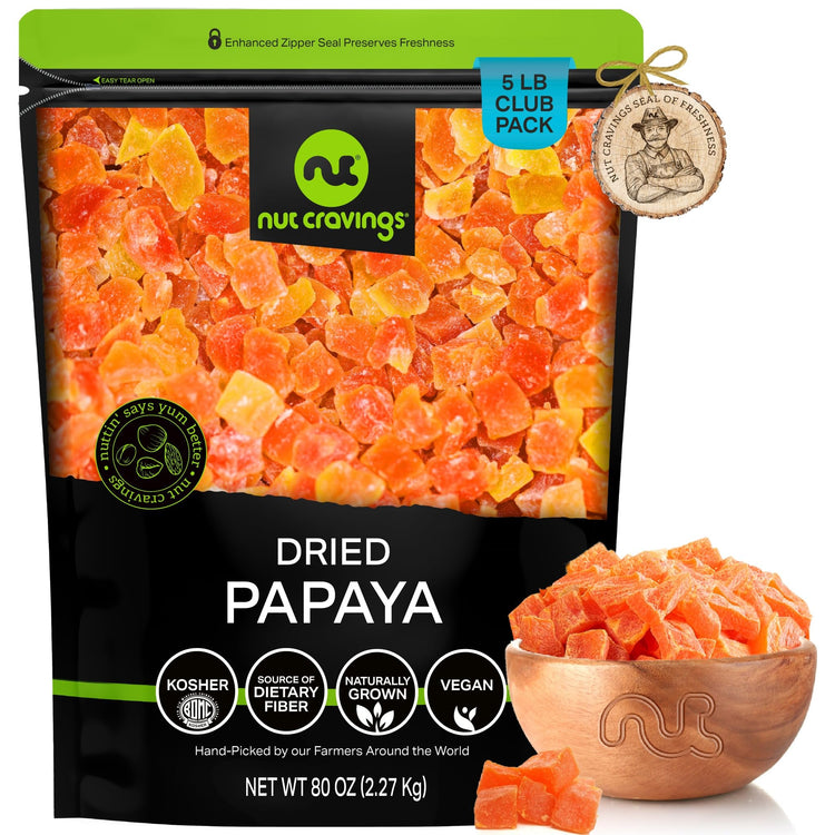 Dried Papaya Chunks (80 Ounce)
