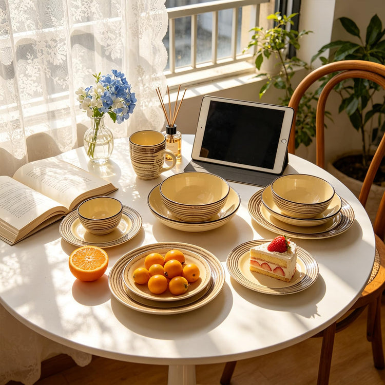 HomeVss 48 Piece Dinnerware Set