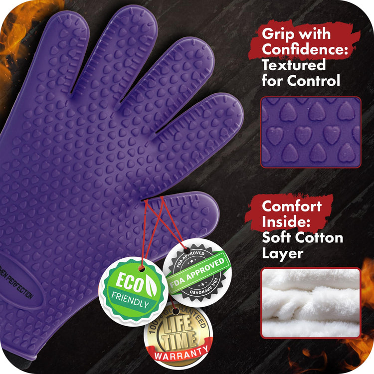 Silicone Smoker BBQ Gloves (2 Count)