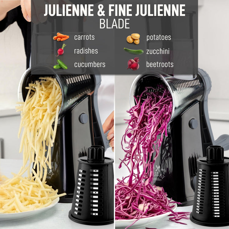 Rotary Cheese Grater 5 Blade Cheese Shredder