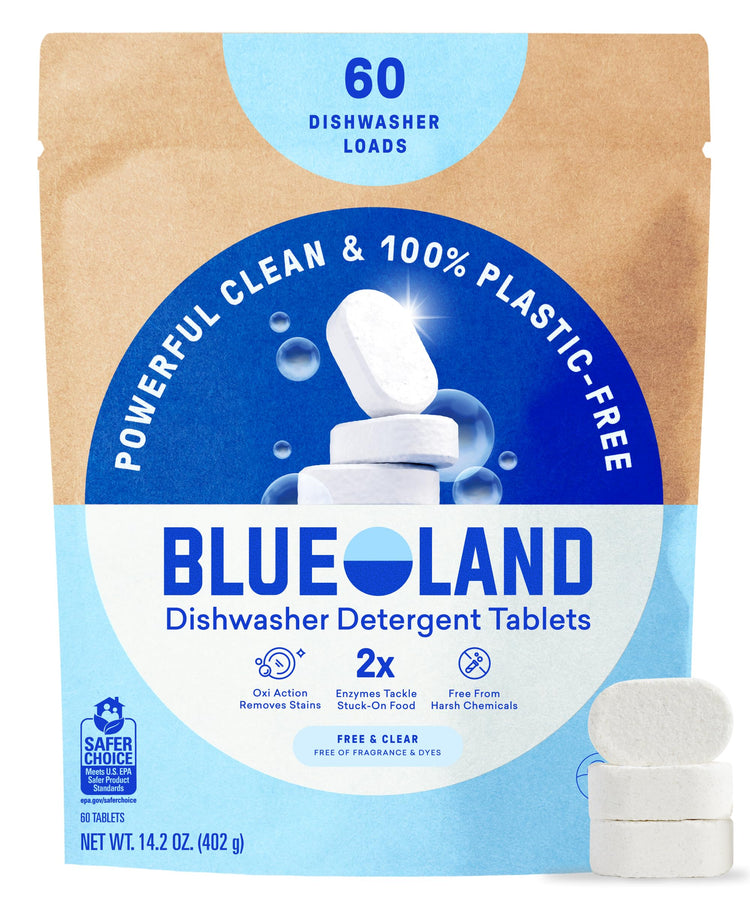 100% Plastic Free Dishwasher Detergent Tablets (60 Count)