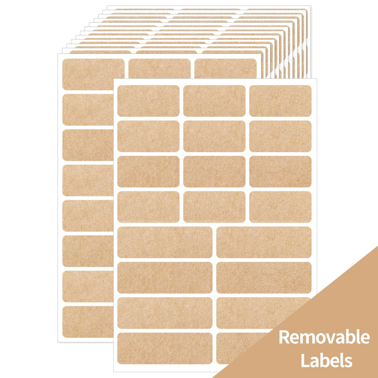 Kraft Label Stickers Removable Writable Gift Labels