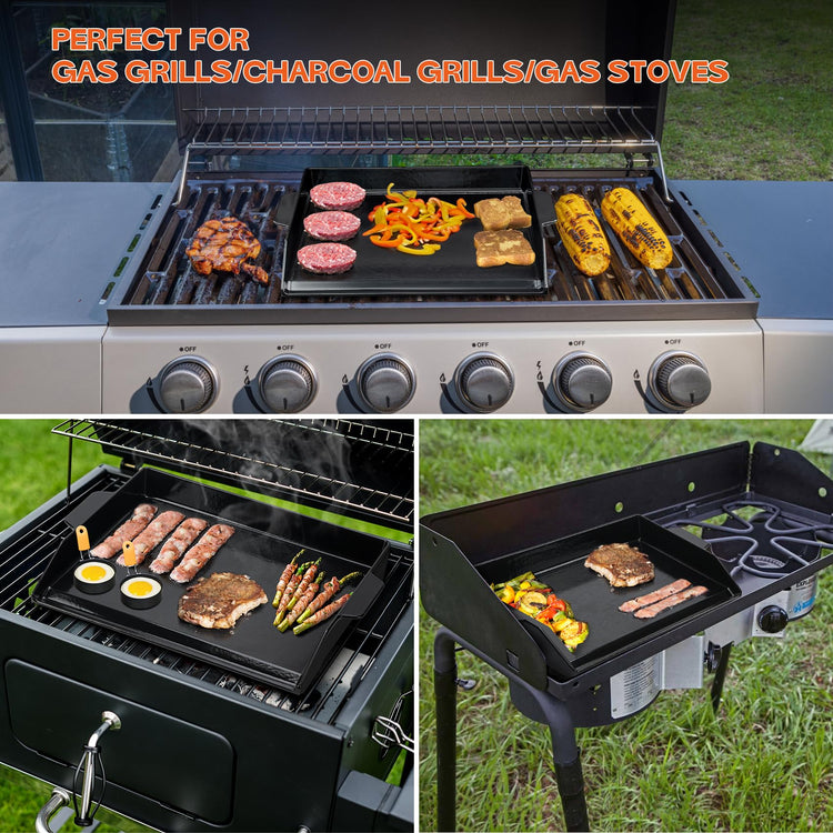 Onlyfire Universal Enamelled Cast Iron Cooking Griddle