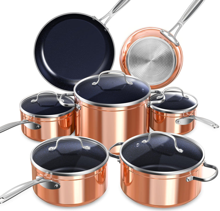 Healthy Duralon Blue Ceramic Nonstick Cookware Set